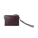Zidana Bandera Ridge Vegetable-Tanned Leather Wristlet - Dusty Rose