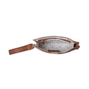 Zidana Bandera Ridge Vegetable-Tanned Leather Wristlet - Dusty Rose