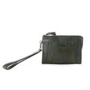 Zidana Bandera Ridge Vegetable-Tanned Leather Wristlet - Dusty Rose