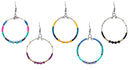 Crystal Beaded Hoop Dangle Earrings