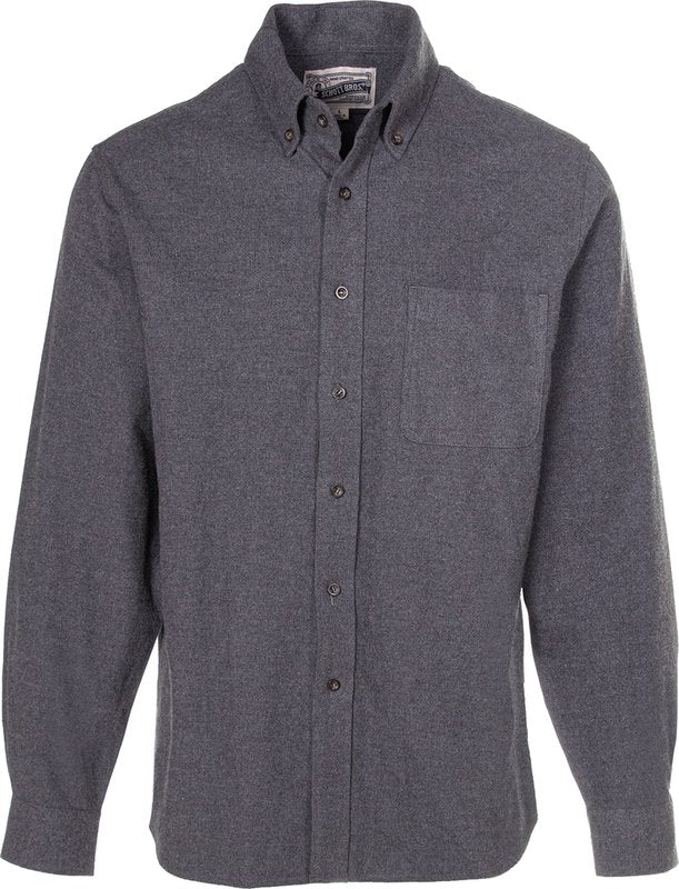 Cotton Flannel Shirt - Heather Grey