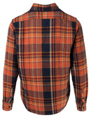 Men's Plaid Cotton Flannel Shirt - Rust