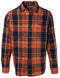 Plaid Cotton Flannel Shirt - Rust