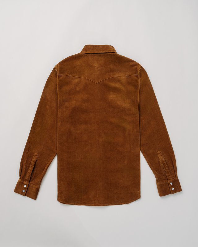Corduroy Western Shirt- Tobacco