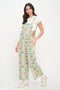 Whimsy Botanical Rainforest Print Overalls