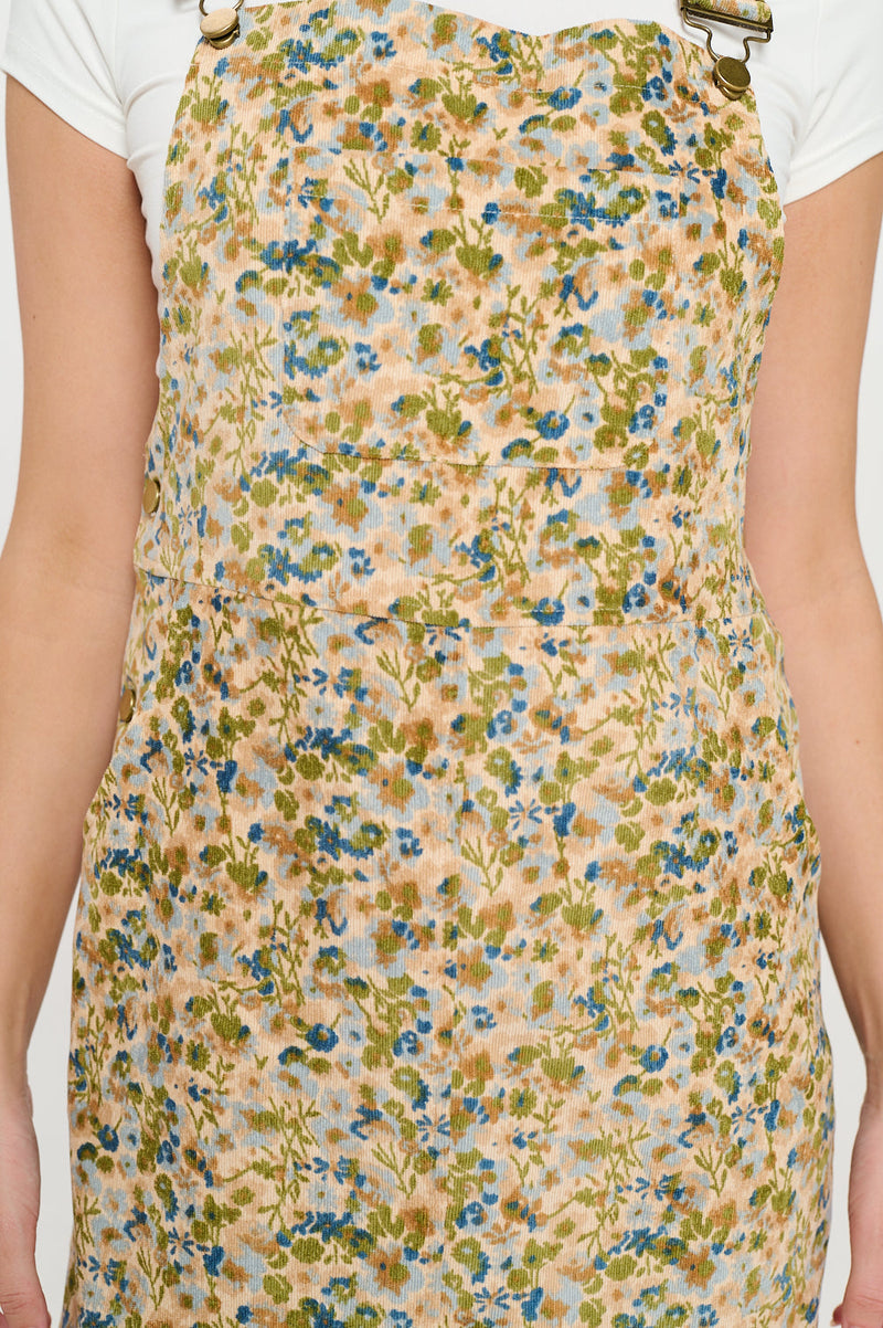 Colorful Blooming Meadow Corduroy Skirtall