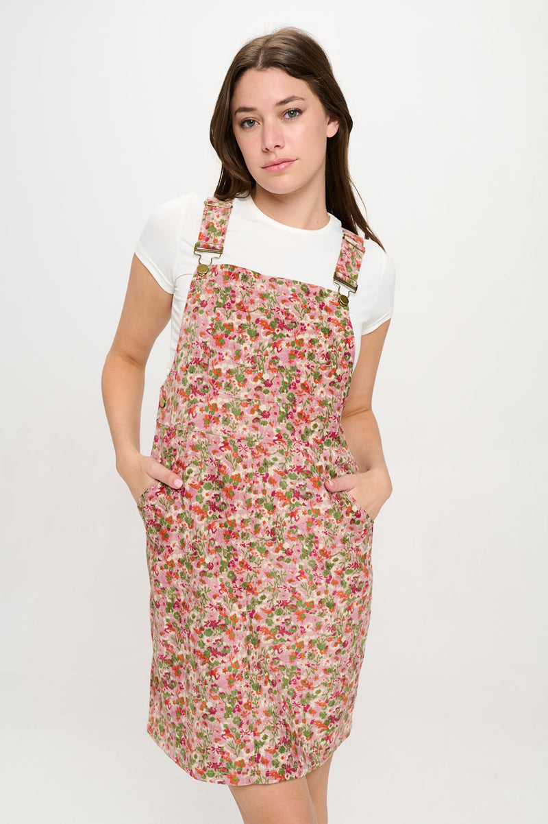 Colorful Blooming Meadow Corduroy Skirtall