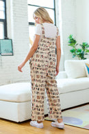Vintage Library Print Overalls