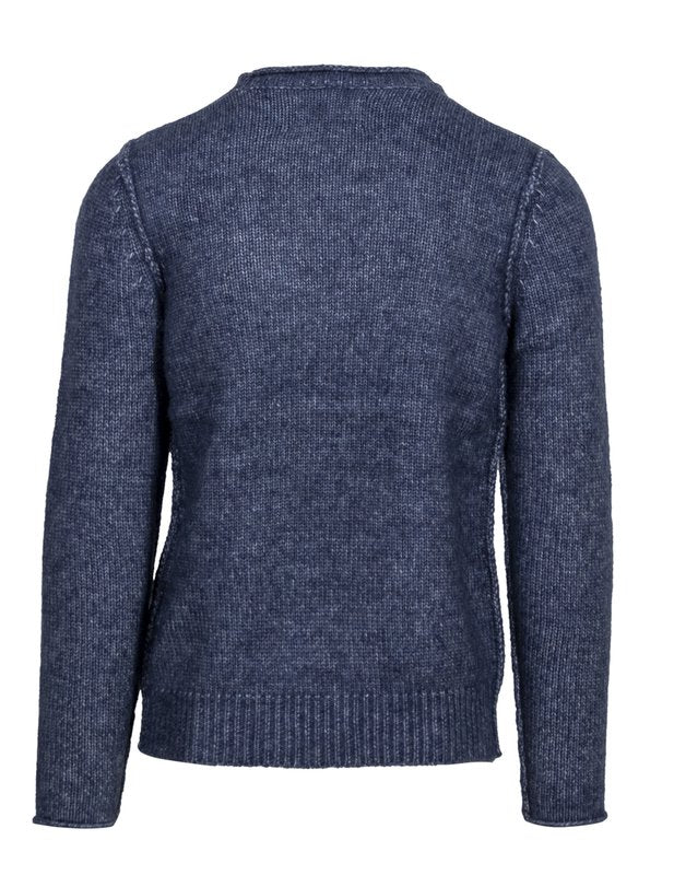 Men's Rolled Edge Sweater - Navy