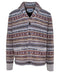 Wool Blend Fair Isle Cardigan - Heather Grey
