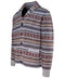 Wool Blend Fair Isle Cardigan - Heather Grey