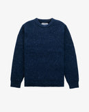 Wool Blend Donegal Sweater- Navy