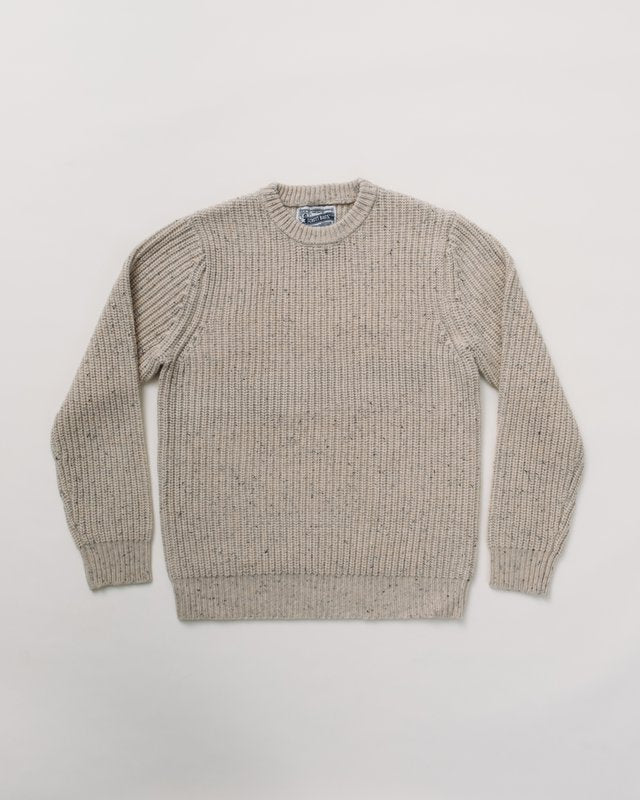 Wool Blend Donegal Sweater- Off White