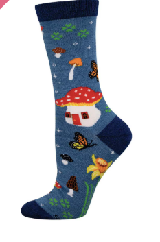 Magical Forest women's Socks - Blue Heather