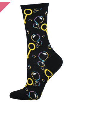 Blowing Bubbles Women's Socks - Black