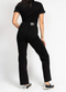 High Waisted Control Jumpsuit Straight- Black
