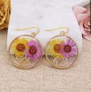 Bright Blooms Dried Flower Earrings