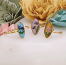 Marquis Adjustable Gold Dried Flower Ring