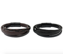 Magnetic Clasp 3 Strand Braid Pattern Bracelet