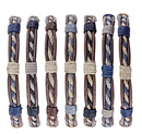Adjustable 2 Cord & Leather Bracelet