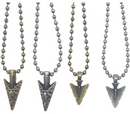 Antique Gold and Silver Ball Chain Anchor Necklace Assorted