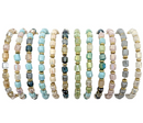 6mm Stone Bead Natural Cord Loop Bracelet