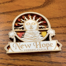 Wooden New Hope Sun Magnet