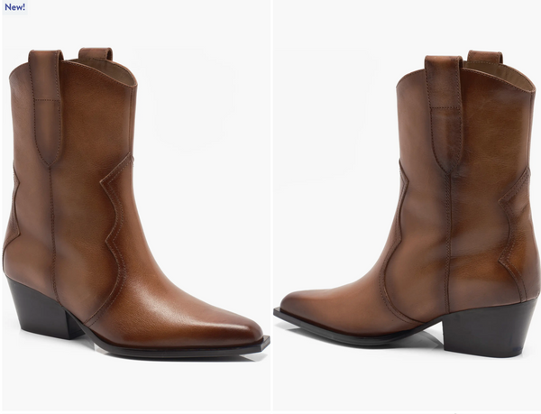 Cat Nap Cowboy Boot - Saddle Leather