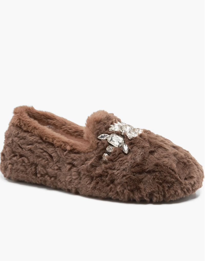 Slumber Party Loafer Slipper - Chocolate Details