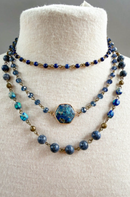 Janet Short Necklace Blue