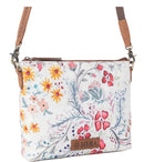 Wildflower Trail Cotton & Leather Crossbody Bag in Spring Sand