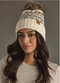 Patterned Knit Pom Hat