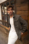 Sedro RF Men's Leather Jacket - Khaki