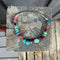 Small Sunset over Ocean Silver Stretch Bracelet