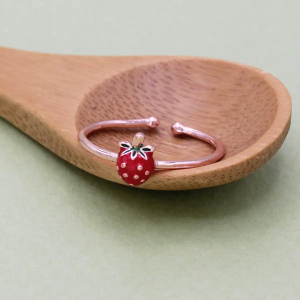 Sweet Strawberry Gold Ring