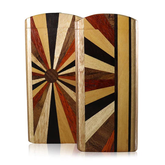 4" Swivel Top Dugout with Layered Exotic Hardwoods