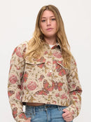 Vintage Butterfly and Rose Tapestry Jacket