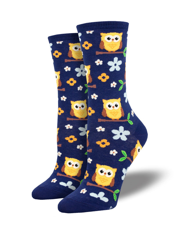 Women's Night Owl Socks - Navy