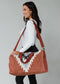 Rust, Cream & Gray Aztec Duffel