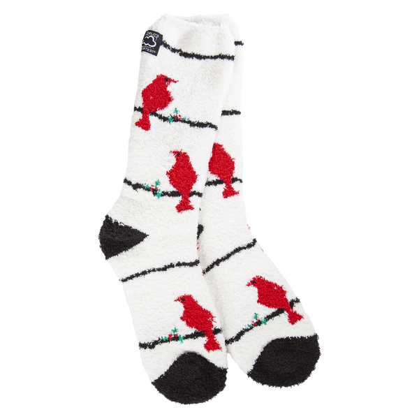 Cardinal Holiday Christmas Cozy Socks