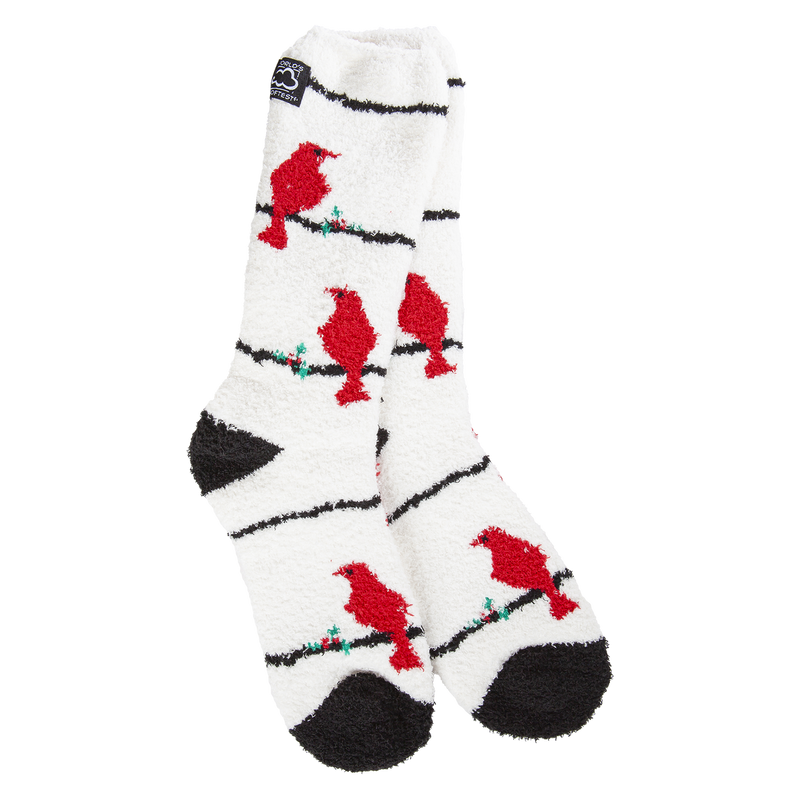 Cardinal Holiday Christmas Cozy Socks