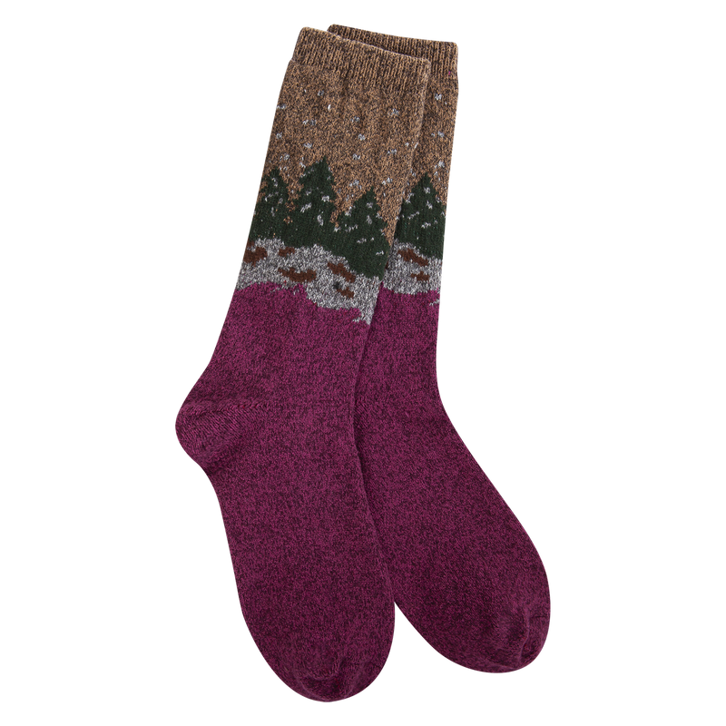 Holiday Mini Crew Winter Forest Socks
