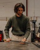 Wool Blend Crew Neck Sweater
