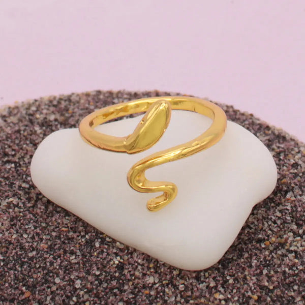 Wrapped Snake Gold Adjustable Toe Rings