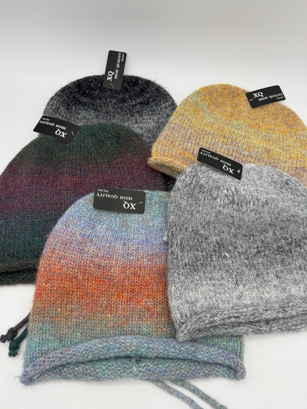 Multi-colored Ombre Knit Beanie