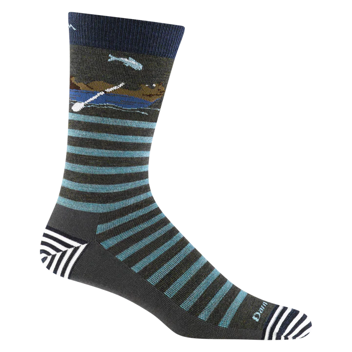 Men's Animal Haus Crew Lightweight Lifestyle Sock- Forest