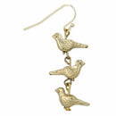 Flock of Birds Gold Linear Earrings