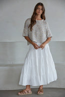 Knit Sweater Cotton Polyester Acrylic Top
