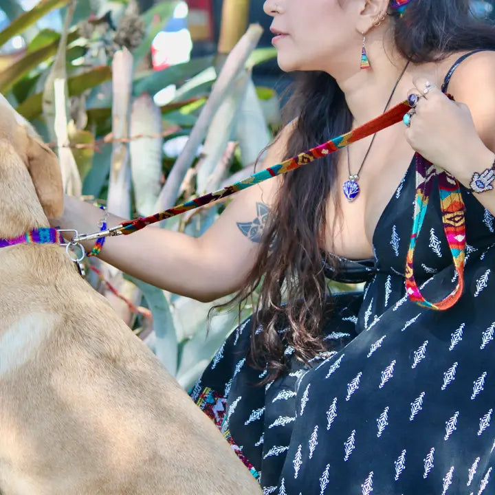 Tribal Pattern Ecuadorian Pet Dog Leash