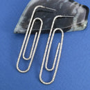 Head of the Class Silver Paperclip Earrings